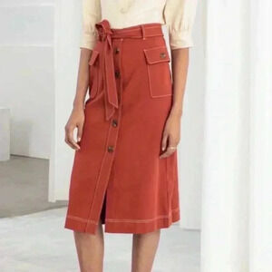 & Other Stories Button Down Skirt Size 4
